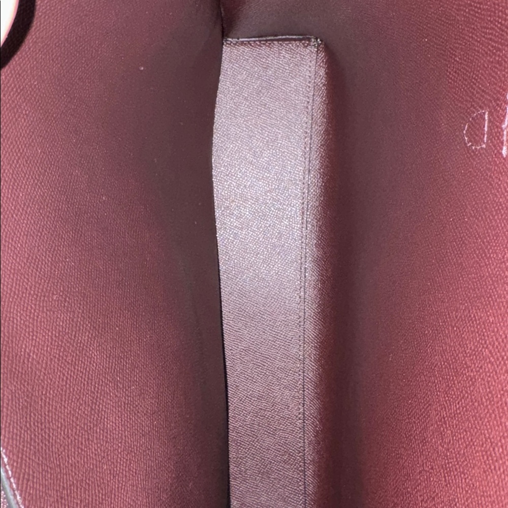 Coach Black Leather Tote with Burgundy Interior - Picture 4 of 8